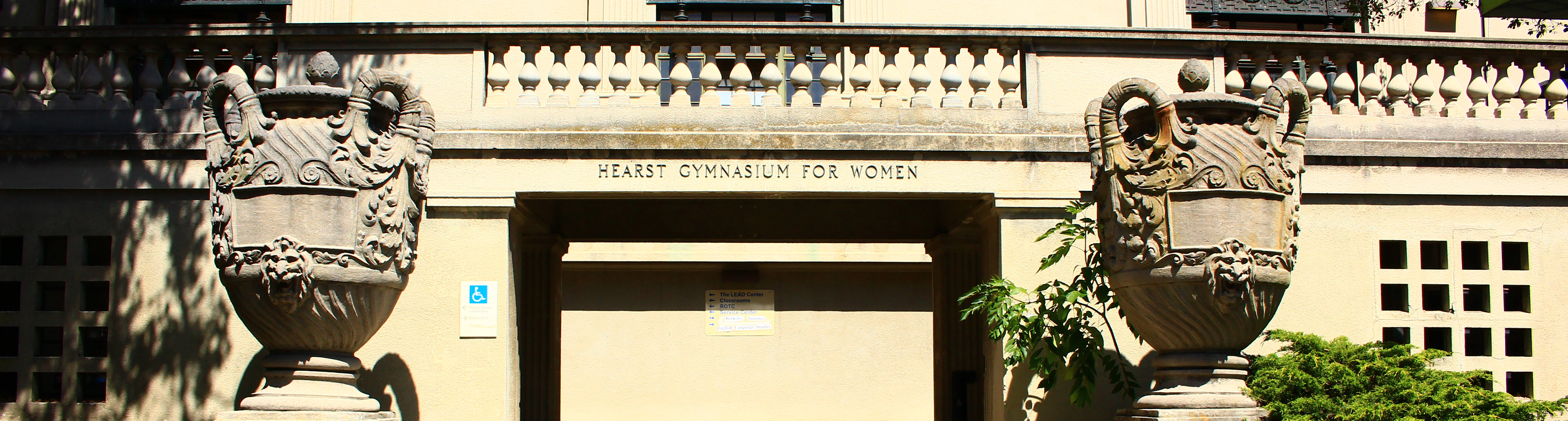West entrance of Hearst Gymnasium